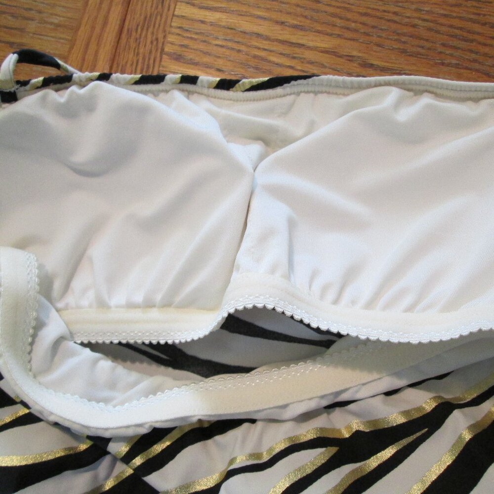 MICHAEL Michael Kors Halter Tankini Top - Shimmer Tiger NWT Sz XS - Picture 8 of 8